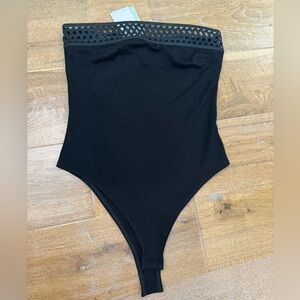 H&M black strapless cutout bodysuit